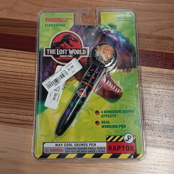 Tiger Electronics The Lost World Jurassic Park Electronic Pen NEW Rare JP Raptor